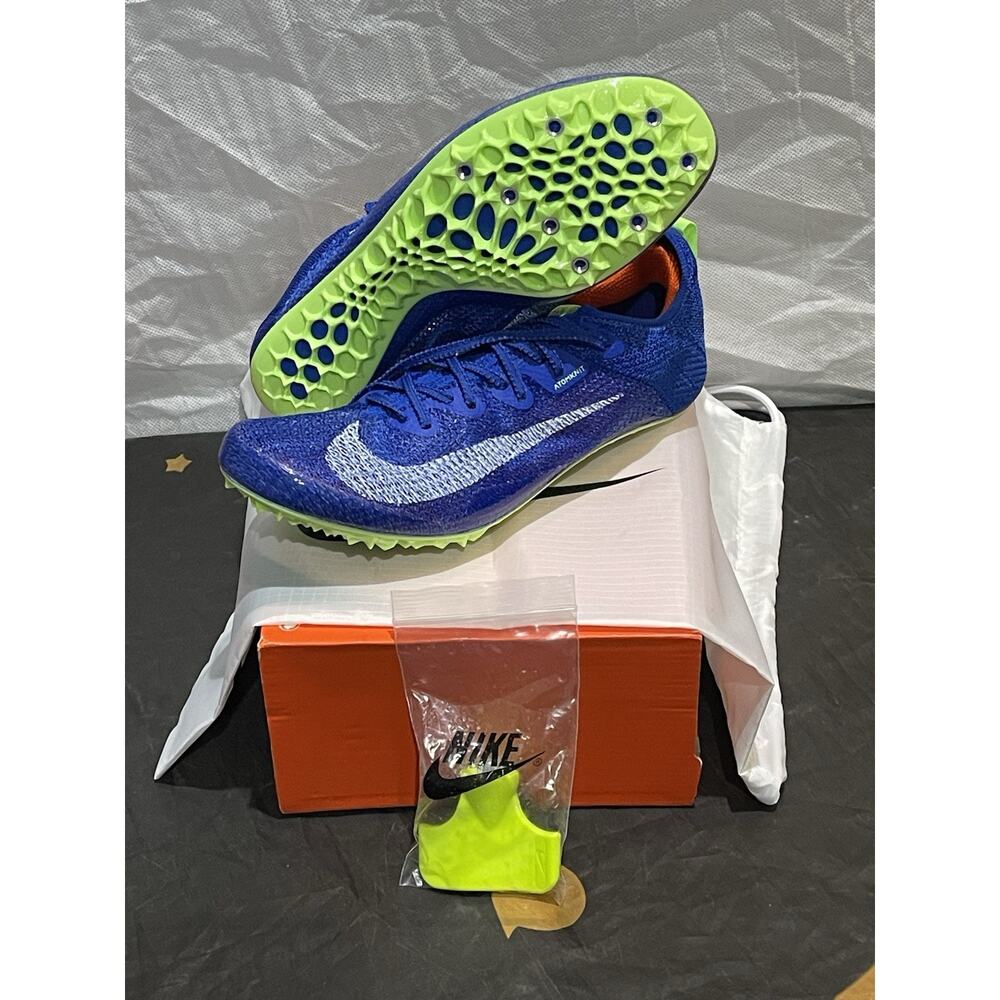 New Mens 7.5 Nike Zoom Superfly Elite 2 Racer Blue White Track Spikes CD4382-400